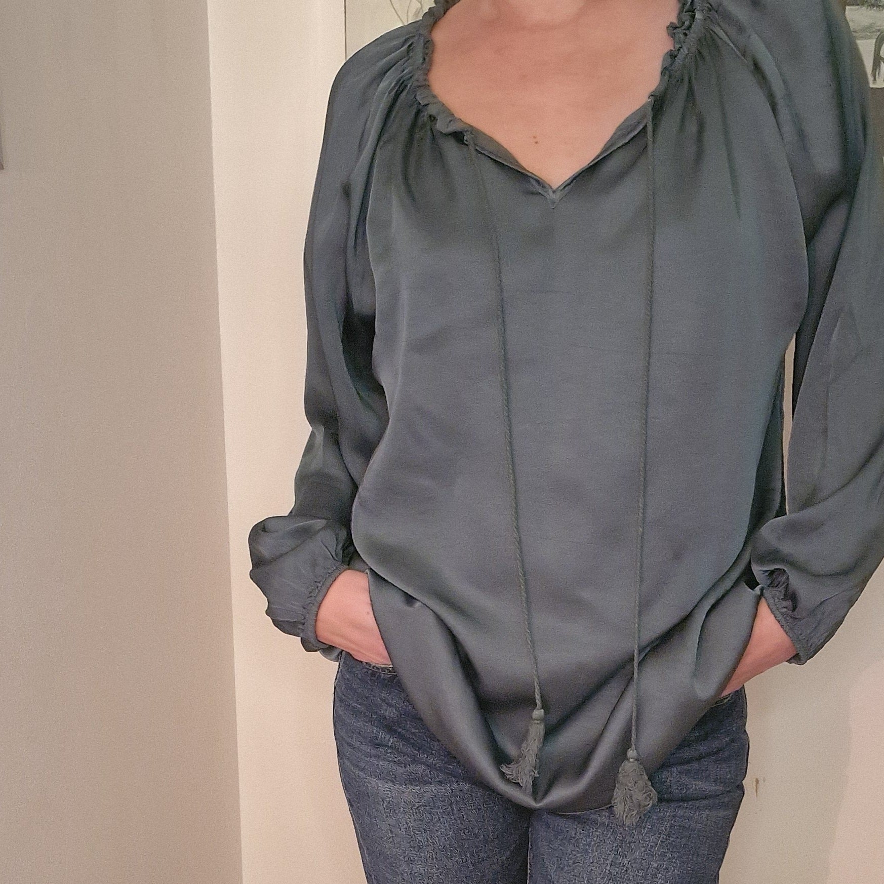 Blouse Inès bleue