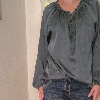 Blouse Inès bleue