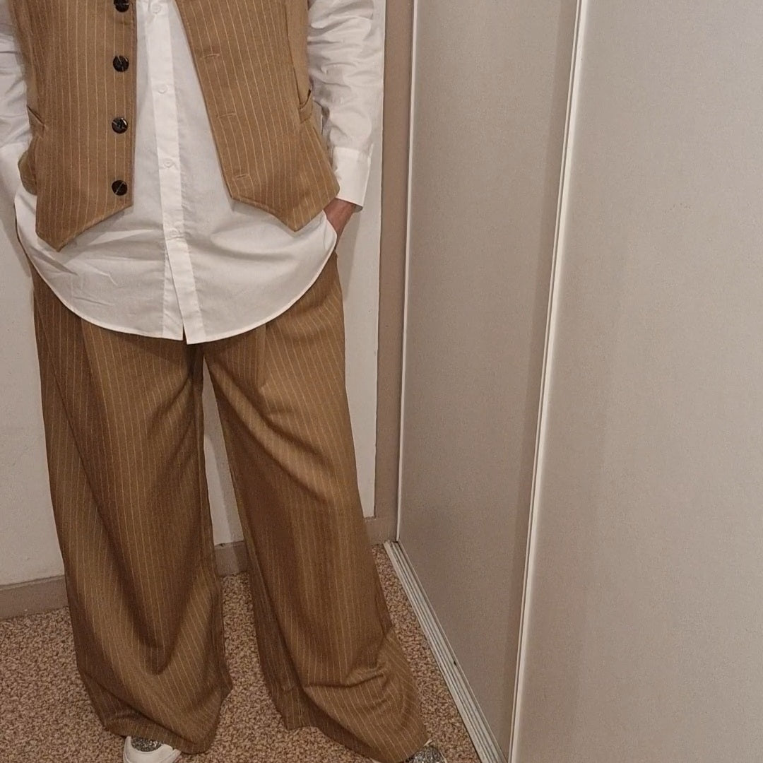 Ensemble costume rayé