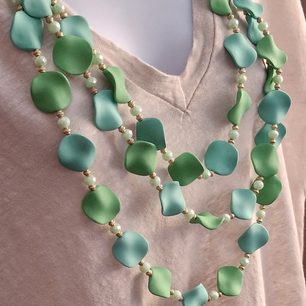 Collier Indra vert et bleu